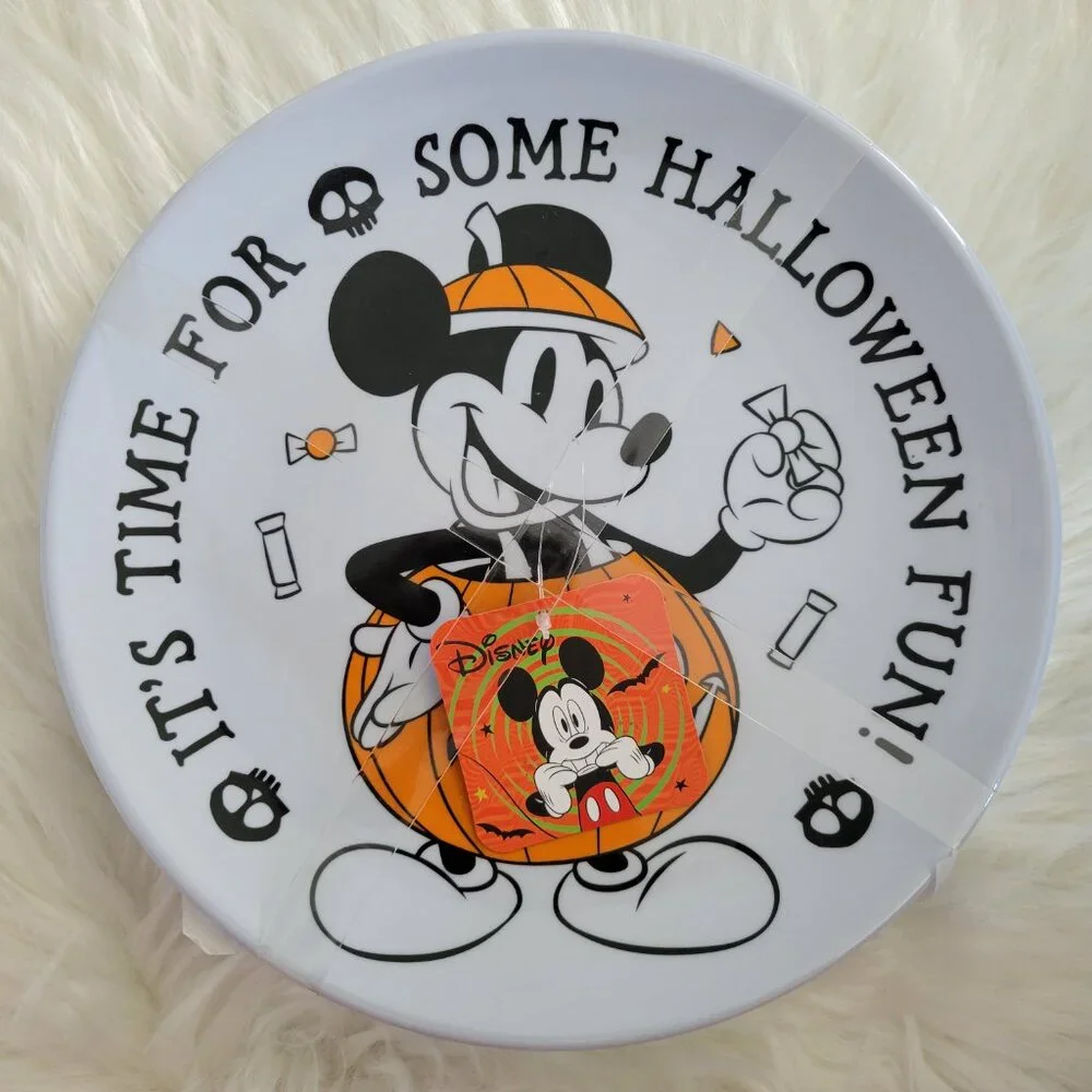 Disney Mickey Pumpkin Halloween Plate Set